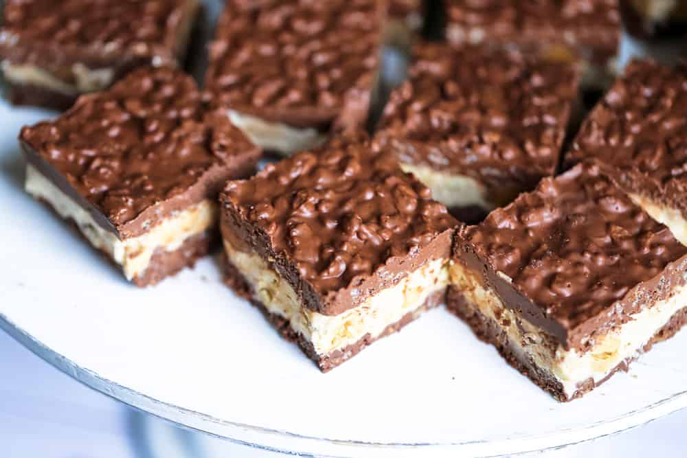 no bake chocolate peanut butter nutty crunch bars recipe