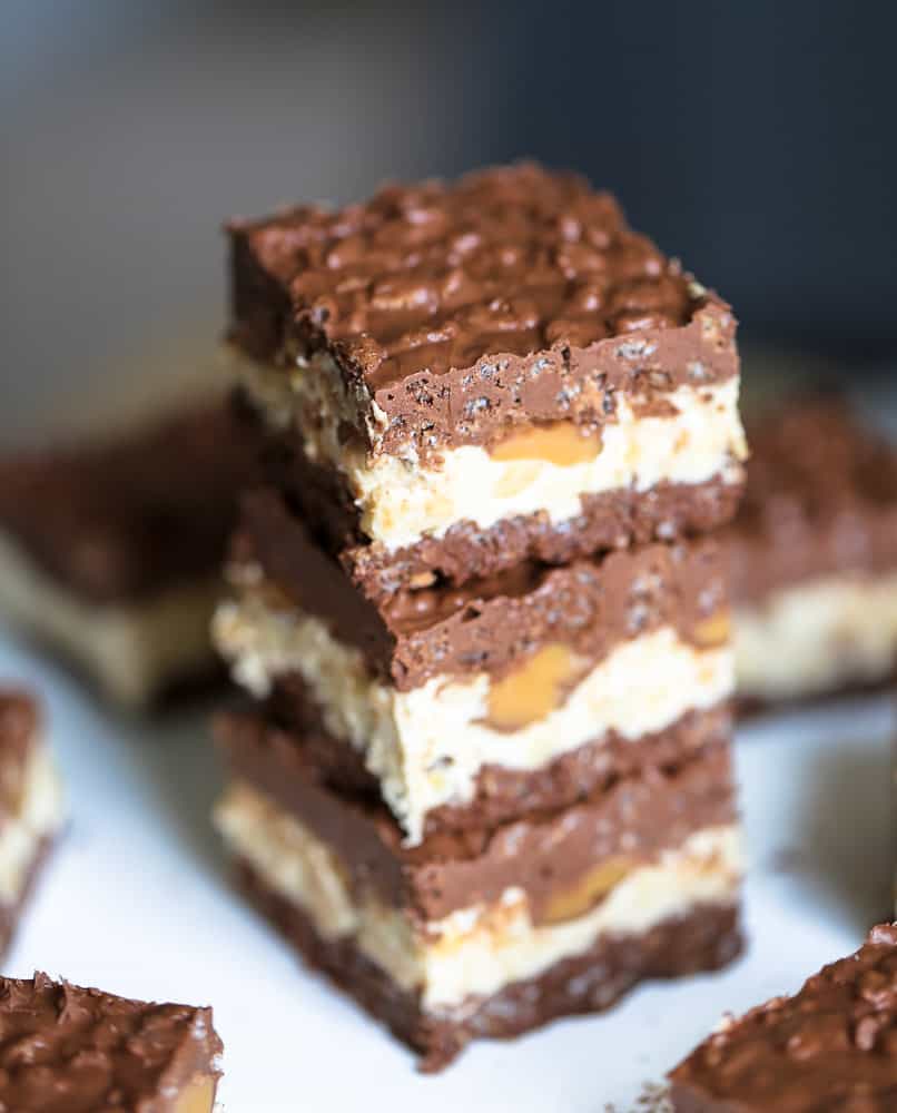no bake chocolate peanut butter nutty crunch bars recipe