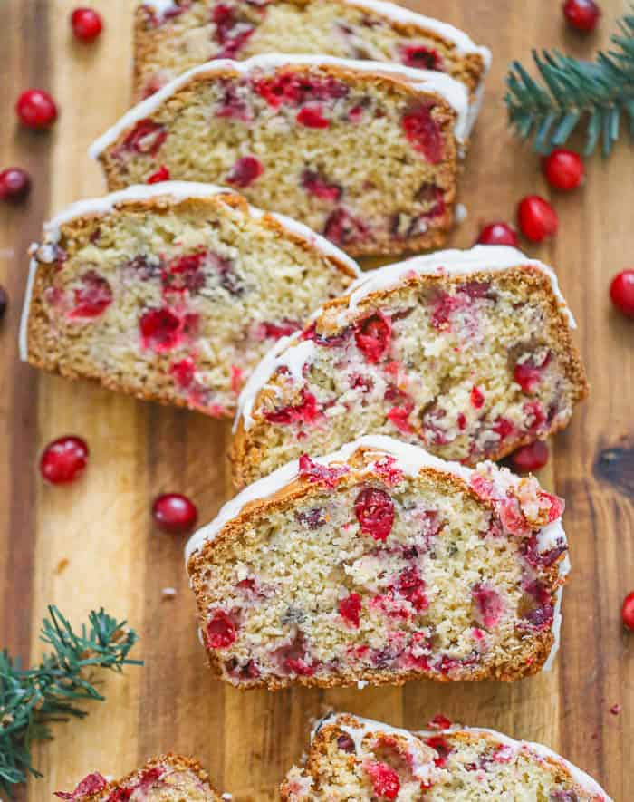 Cranberry Quick Bread with Orange Glaze