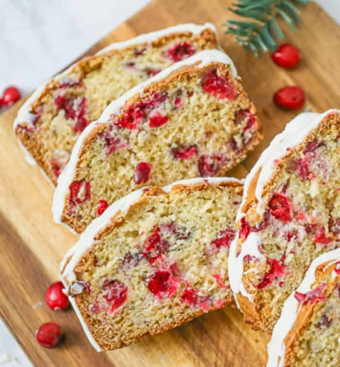 Cranberry Quick Bread with Orange Glaze