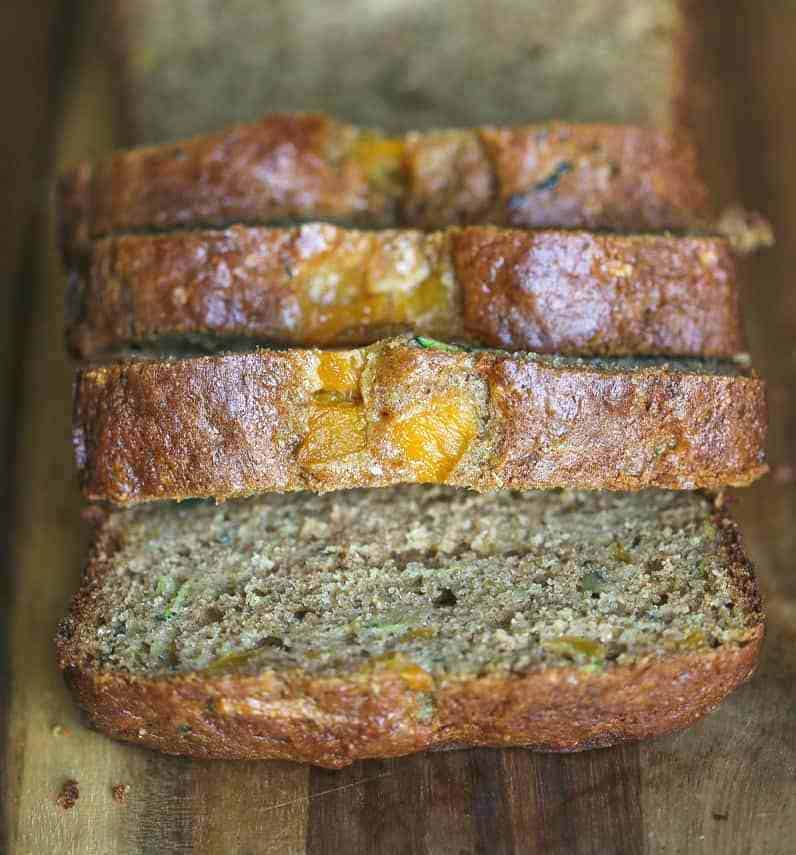 Healthy Peach Zucchini Bread
