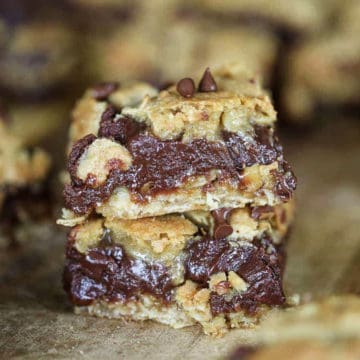 Chocolate Oatmeal Fudge Bars (Gluten Free Option)