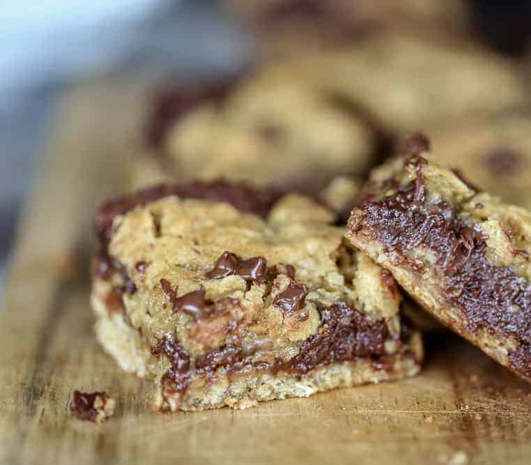 Chocolate Oatmeal Fudge Bars (Gluten Free Option)