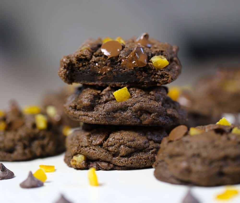 Fudgy Double Chocolate Orange Cookies