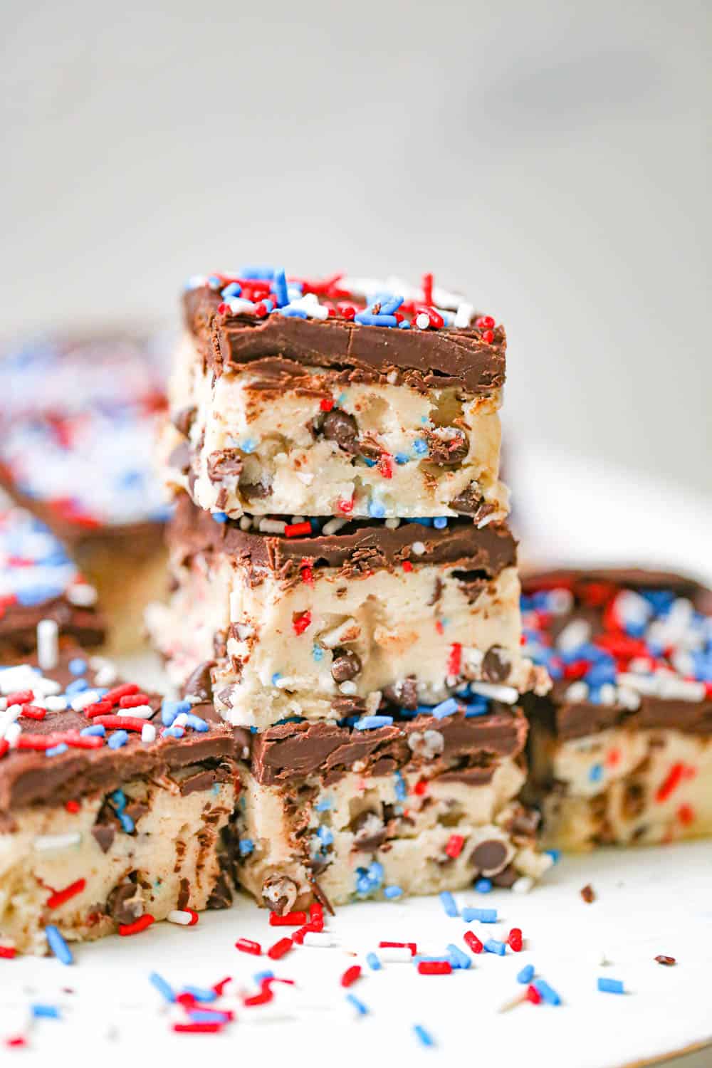 stack of no bake treats