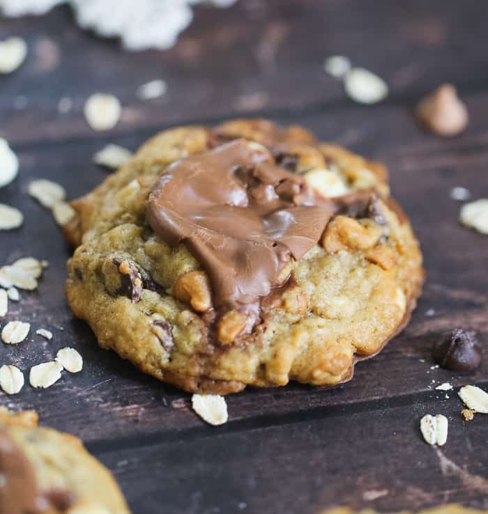 Ultimate Hazelnut Truffle Butterscotch Oatmeal Cookies
