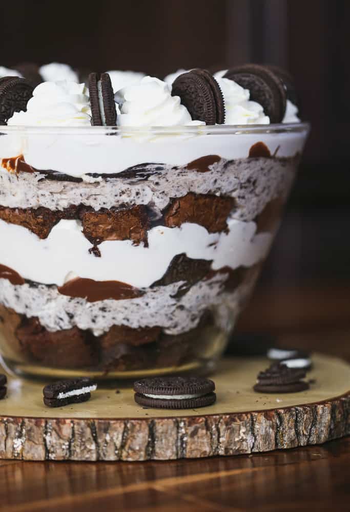 OMG Chocolate Oreo Cheesecake Brownie Trifle @ The Baking ChocolaTess easy light and fluffy desserts