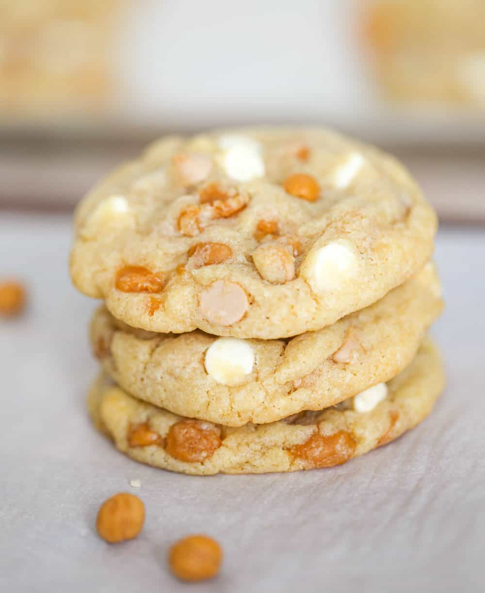 Salted Caramel White Chocolate Cookies
