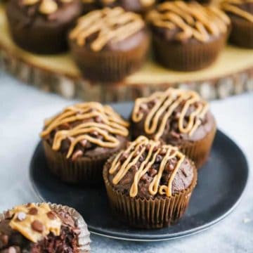 Healthy Chocolate Peanut Butter Muffins