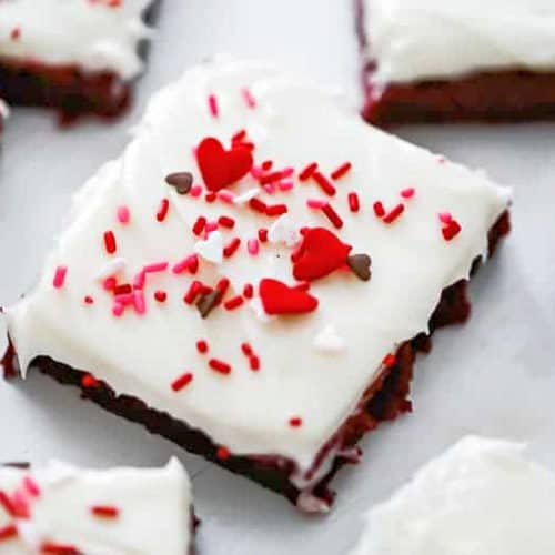 Red Velvet Cookie Bars
