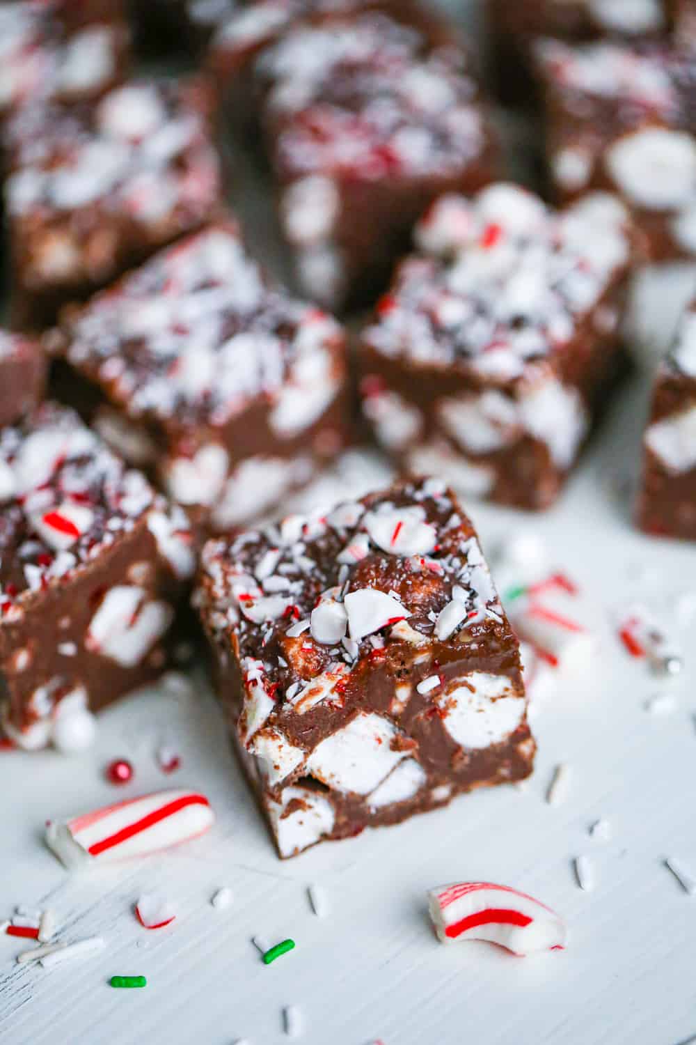 Peppermint Marshmallow Fudge