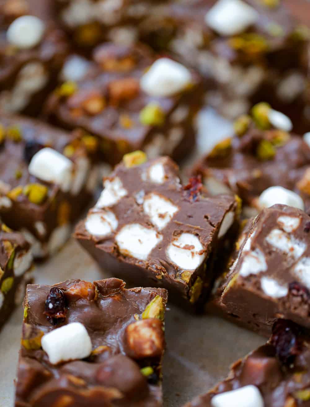 chocolate pistachio fudge