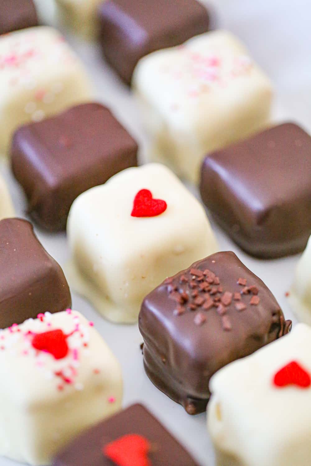 Chocolate Covered Strawberry Cheesecake Bites