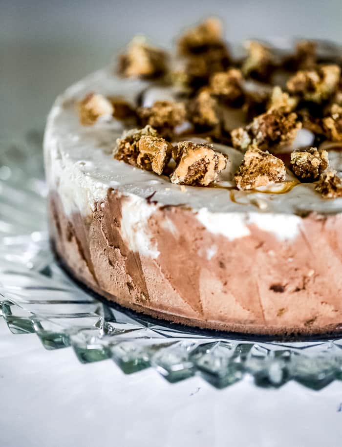 Reese's Puffs Treat Ice Cream Sundae Cake