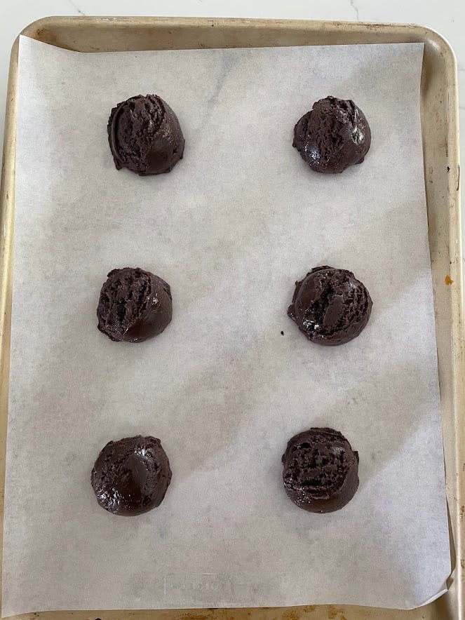 dough balls on a sheet