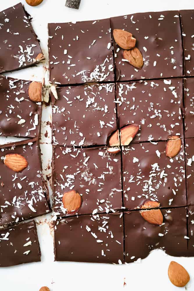 Keto Chocolate Almond Joy Bark