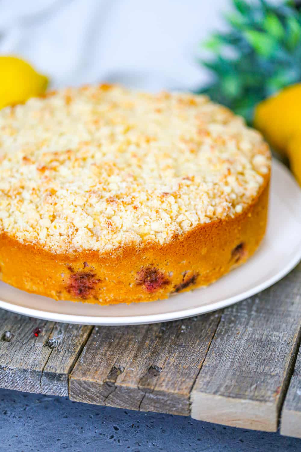 Lemon Raspberry Crumb Cake