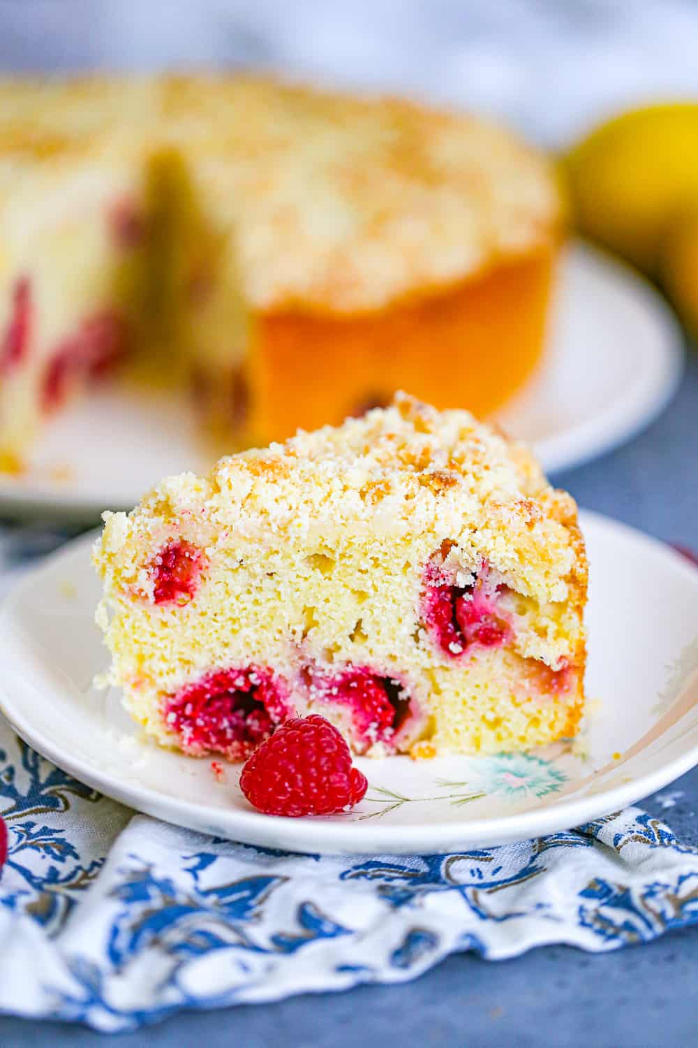 Lemon Raspberry Crumb Cake