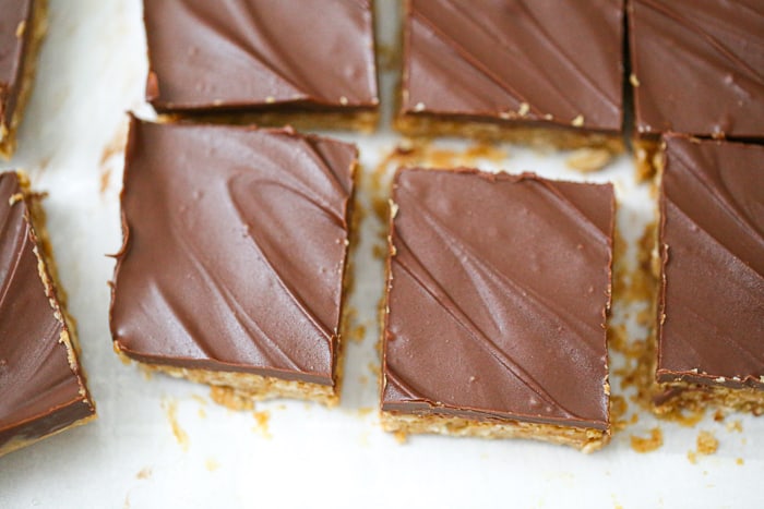 healthy chocolate peanut butter oatmeal bar recipe