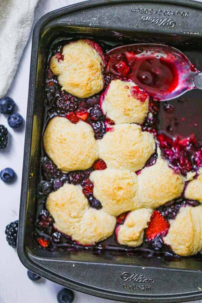 Easiest Very Berry Biscuit Cobbler