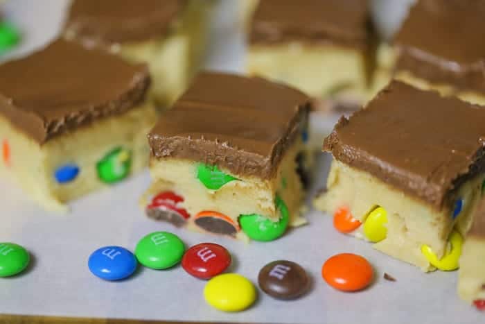 no bake cookie dough bar recipe m&m m&m's bars