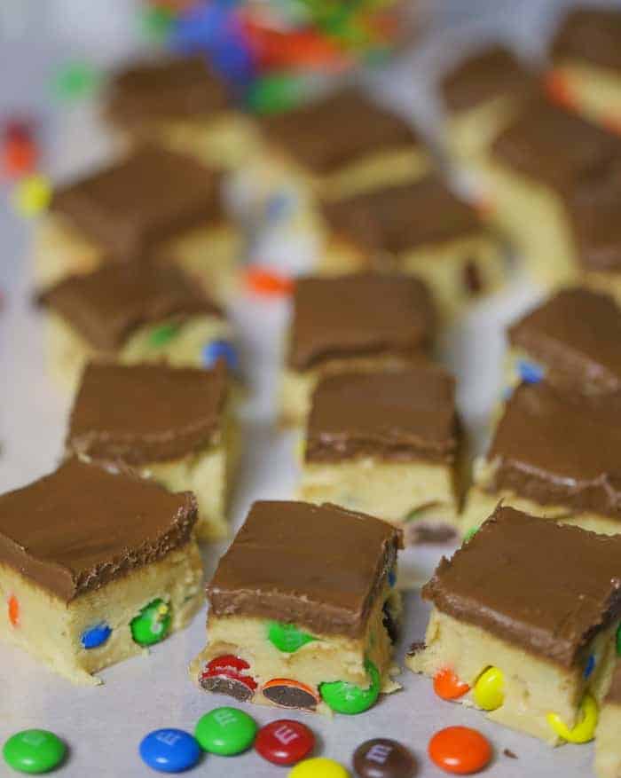 no bake cookie dough bar recipe m&m m&m's bars