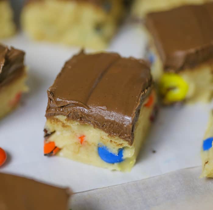 no bake cookie dough bar recipe m&m m&m's bars