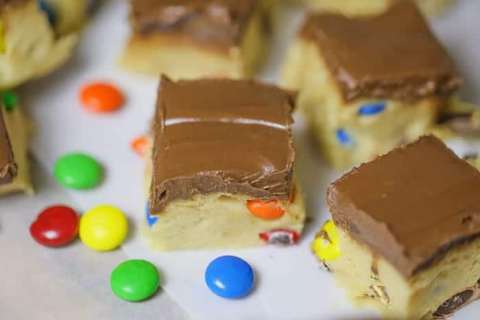 no bake cookie dough bar recipe m&m m&m's bars