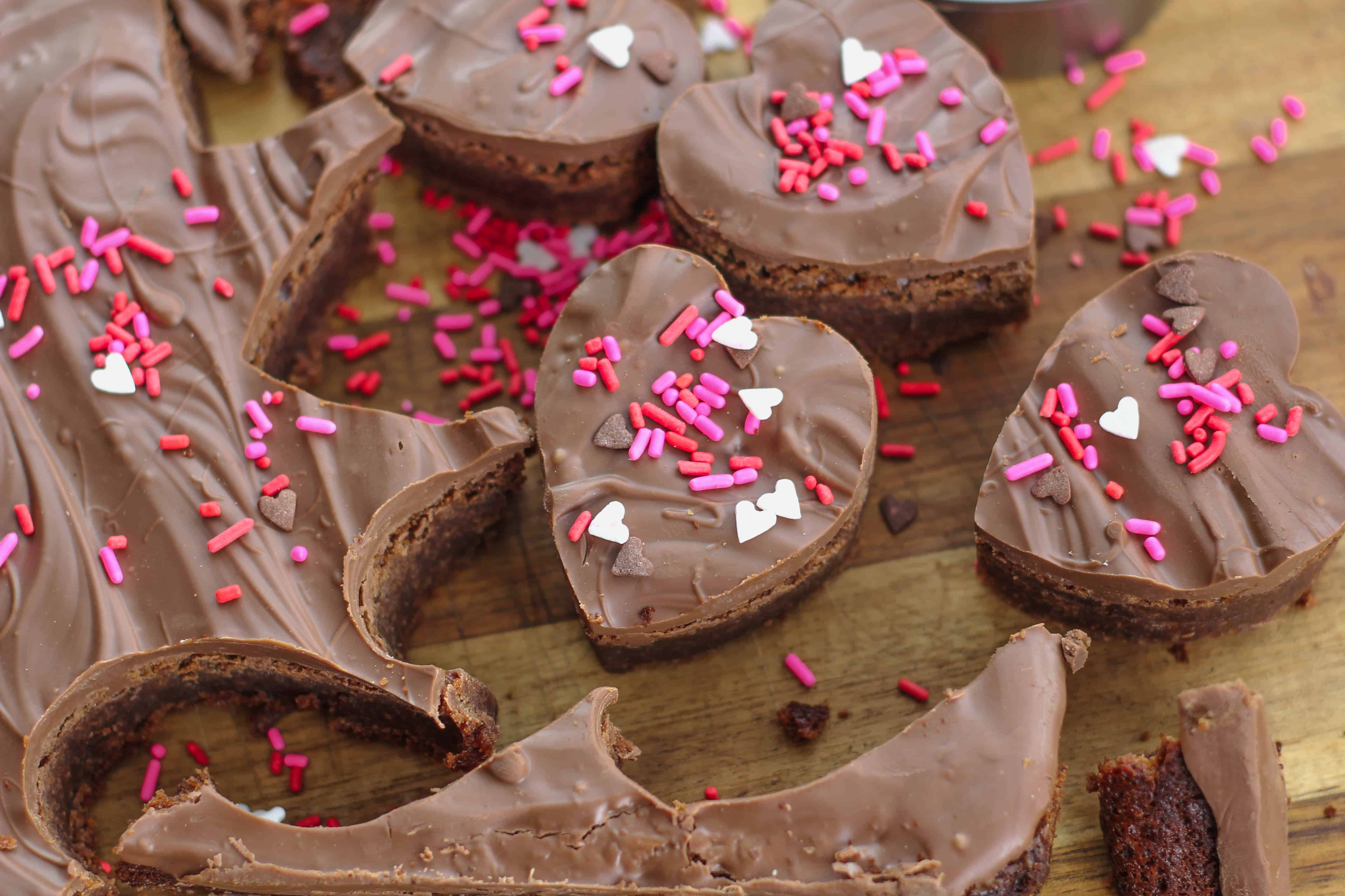 Valentine Milk Chocolatey Brownie Bites