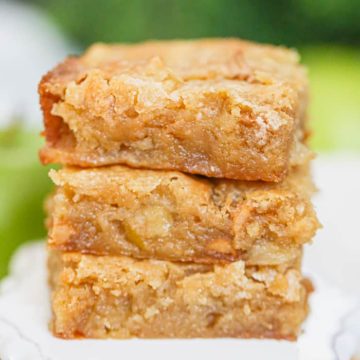 Salted Caramel Chip Apple Blondies