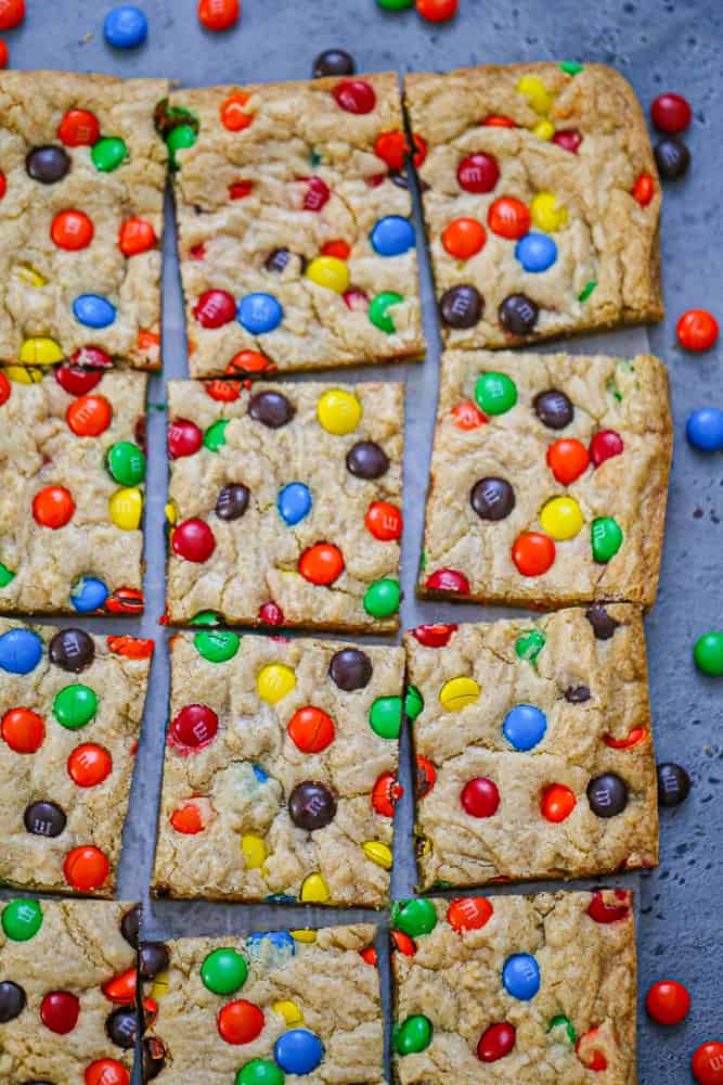 M&M Cookie Bars