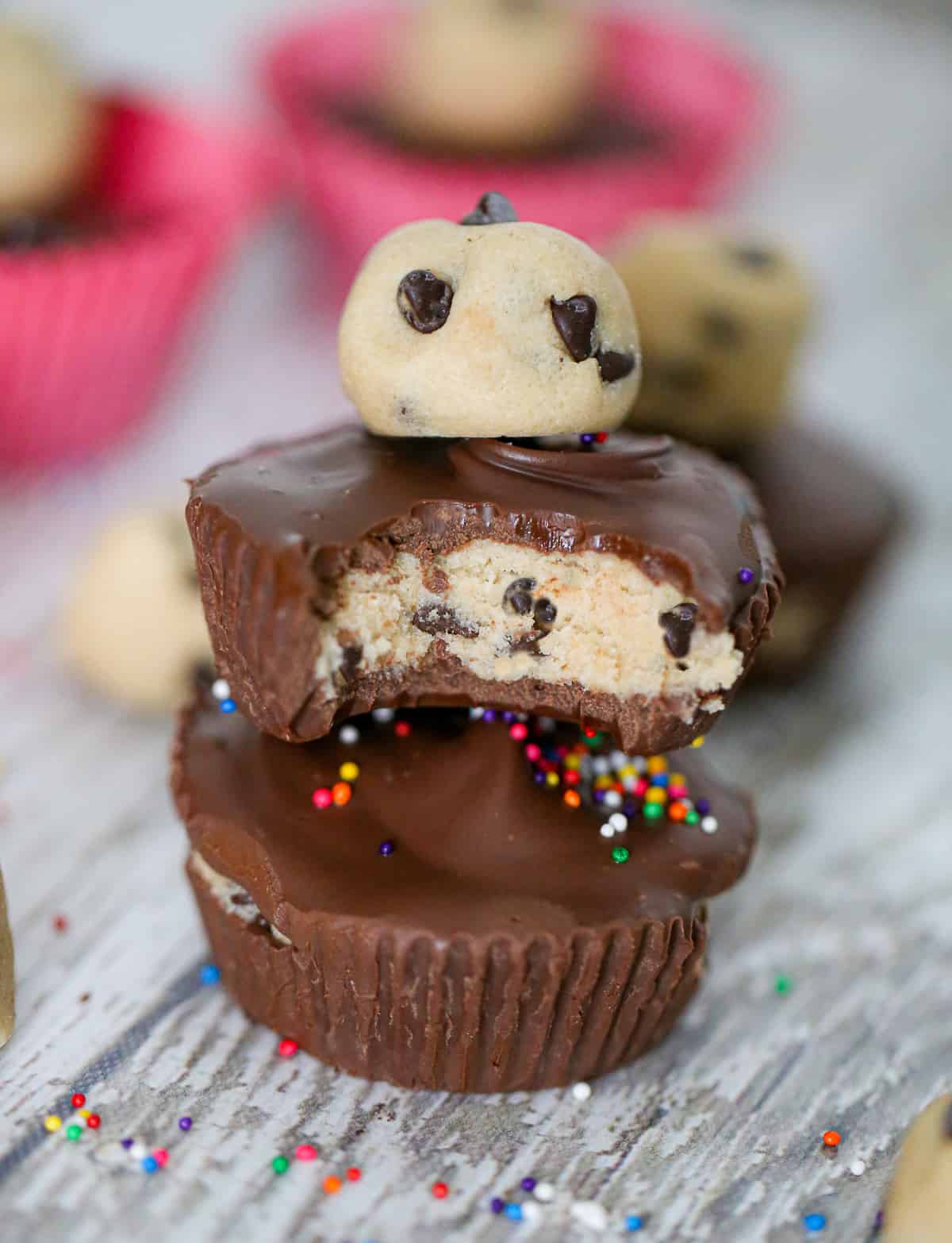 No Bake Cookie Dough Cups