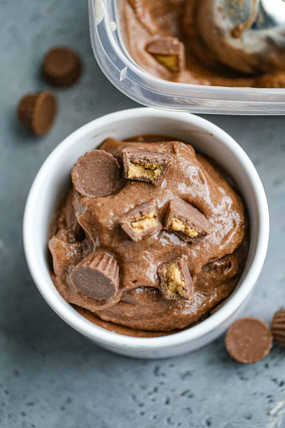 Healthy Reese's Peanut Butter Ice Cream!