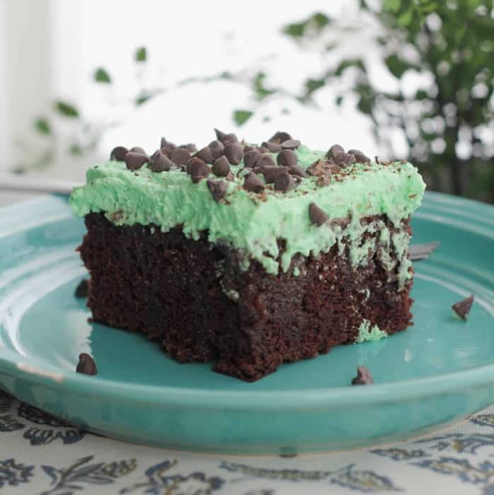 Holiday Chocolate Mint Poke Cake recipe