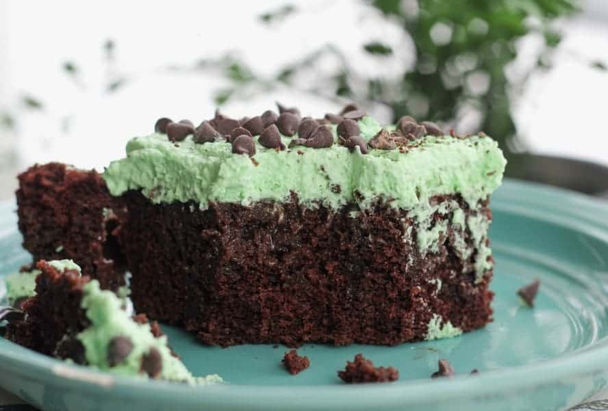 Holiday Chocolate Mint Poke Cake recipe