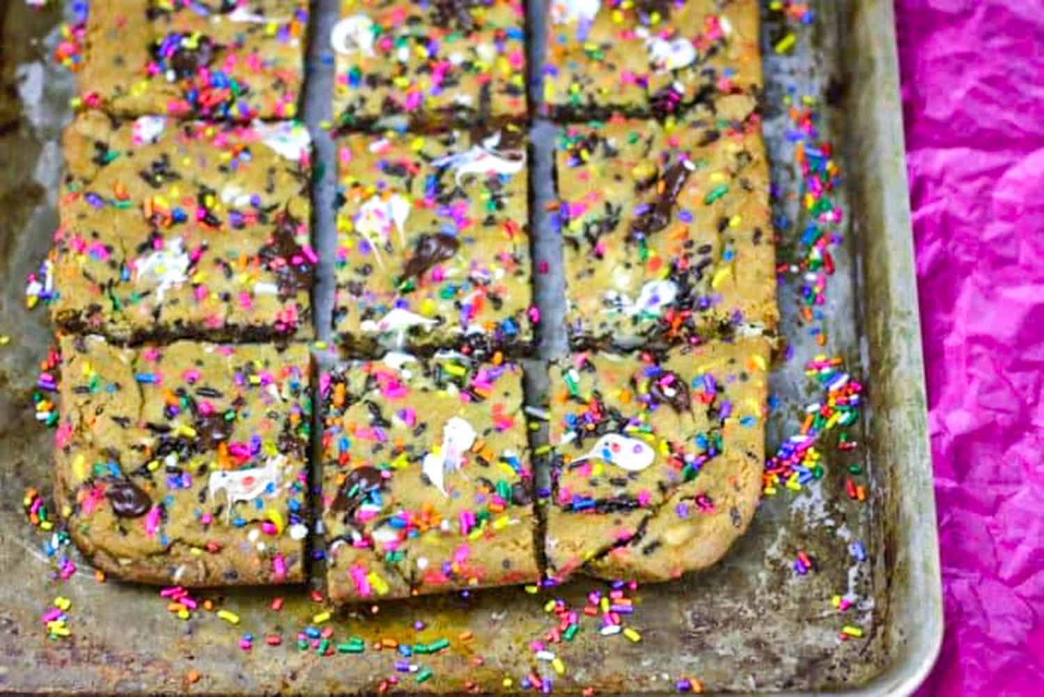 Funfetti Chocolate Chip Cookie Bars