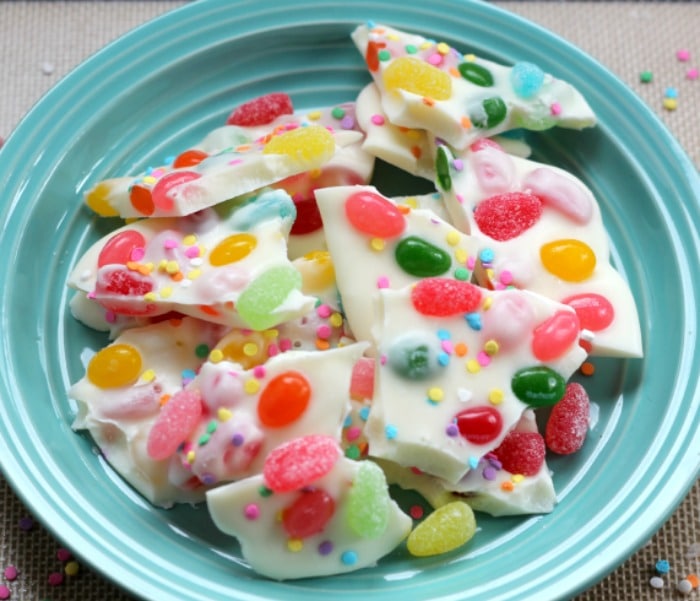 Sour Gummi & Starburst Jelly Bean Bark