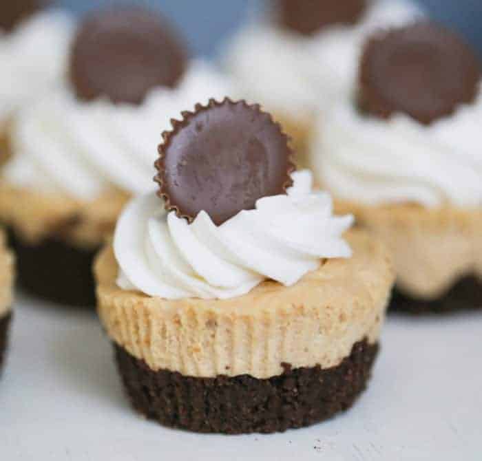 Keto Mini Chocolate Peanut Butter Cheesecakes