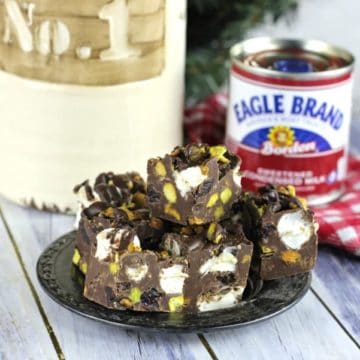 Chocolate Cherry Pistachio Rocky Road Fudge