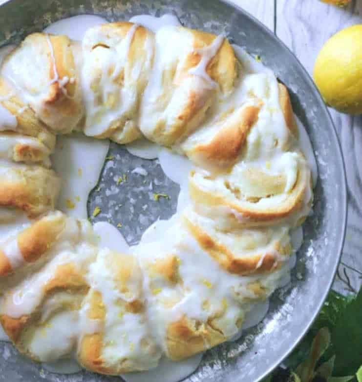 Lemon-Cream Cheese Crescent Ring