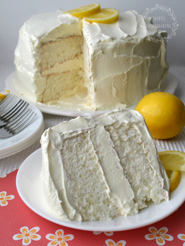 Icebox Lemon Angel Food Cake @ Joyful Home Baking