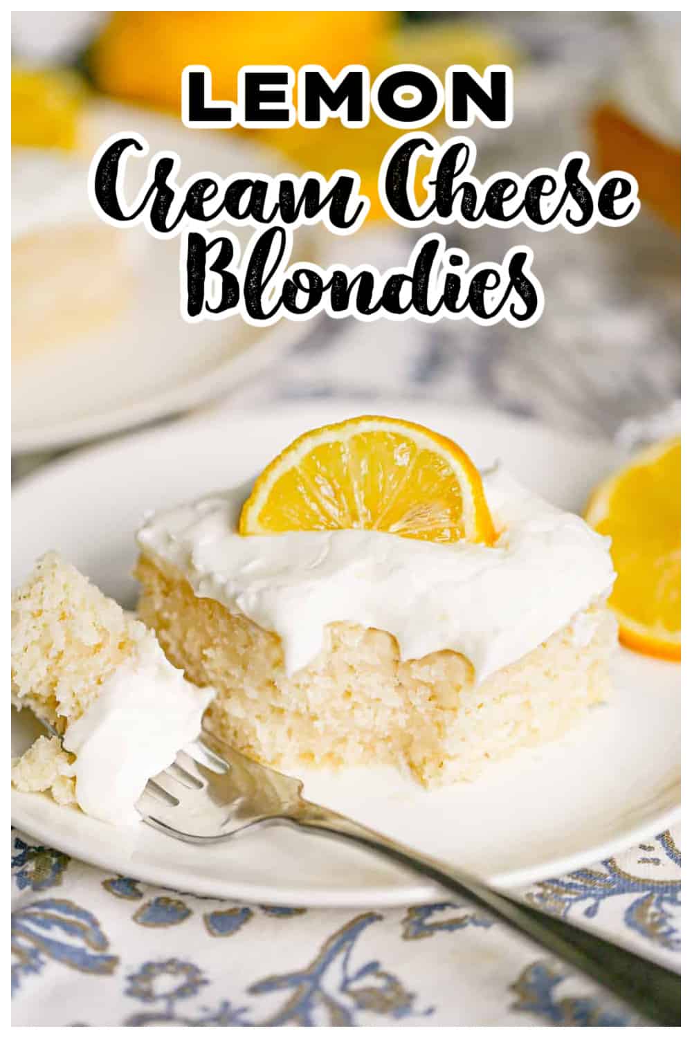 Lemon Cream Cheese Blondies dessert recipe
