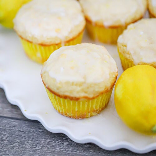 Moist Lemon Muffins with Greek Yogurt