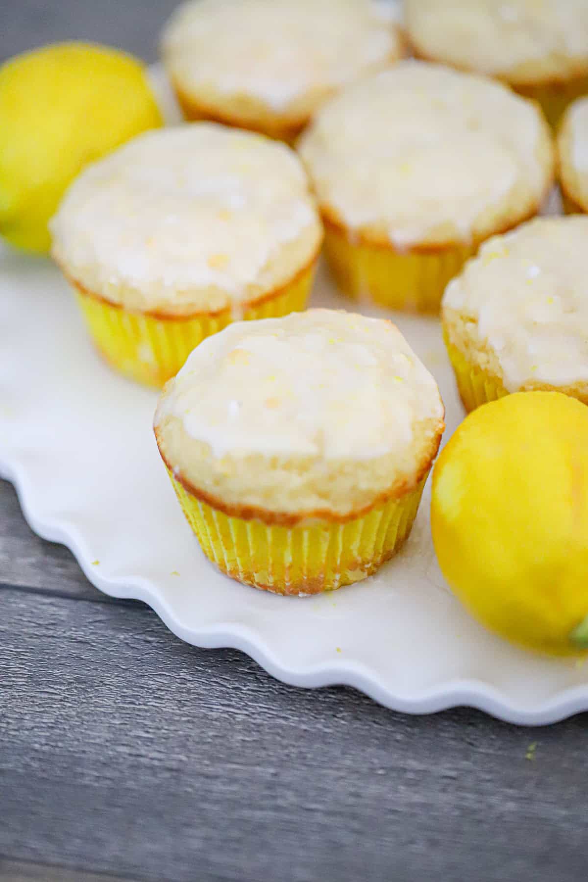 Moist Lemon Muffins with Greek Yogurt