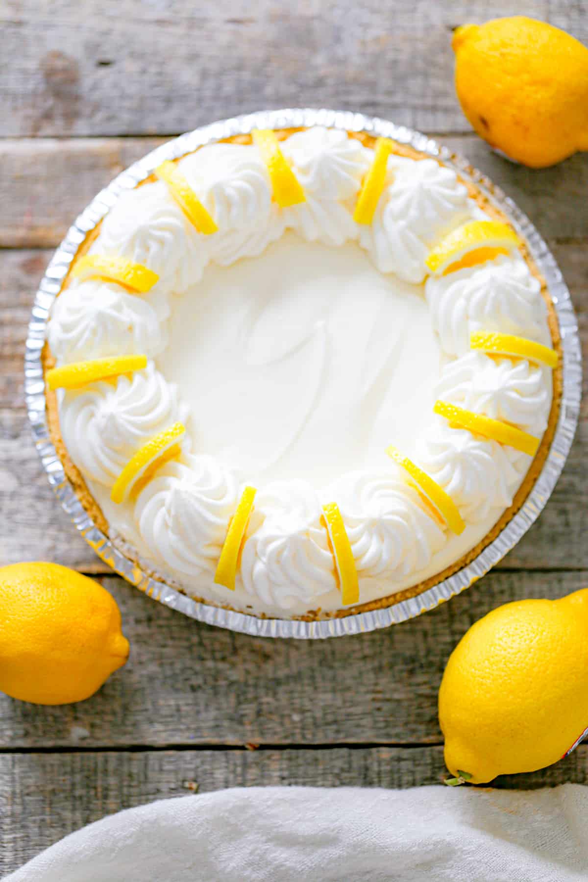 no bake lemon pie recipe - sweetened condensed milk whipped cream