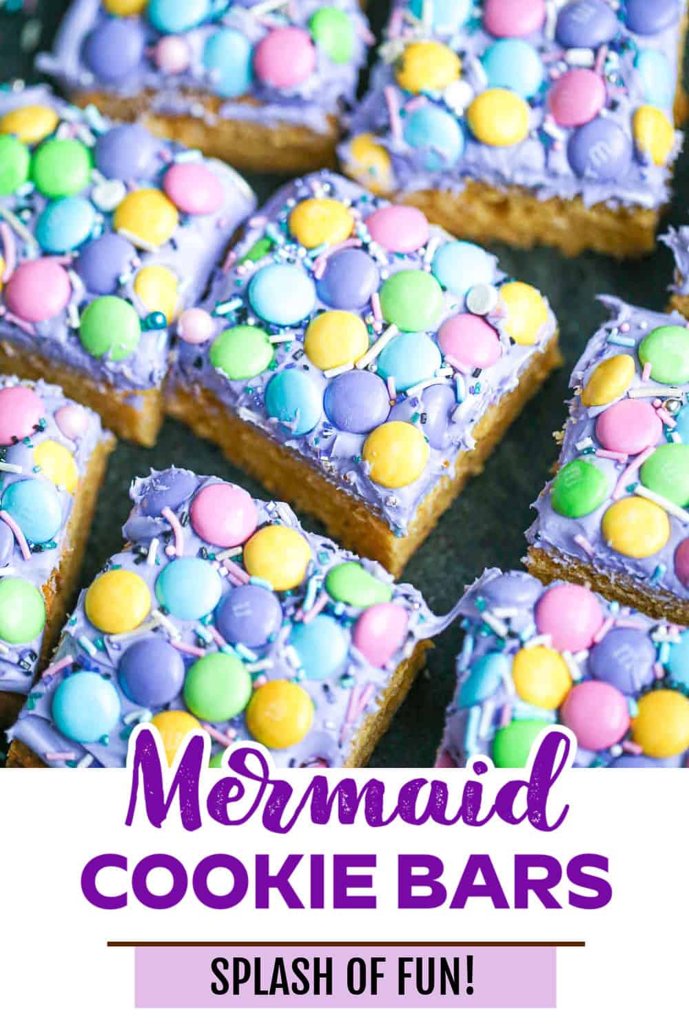 Mermaid Cookie Bars recipe for beach parties