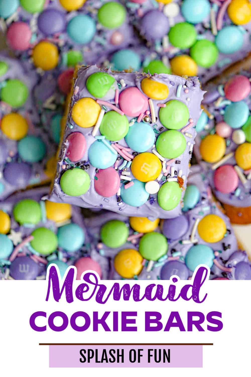 Mermaid Cookie Bars recipe for beach parties