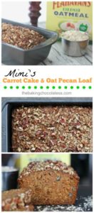 Mimi's Carrot Cake Oat Pecan Loaf