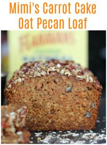 Mimi's Carrot Cake Oat Pecan Loaf