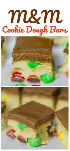 M&M Cookie Dough Bars (No-Bake)